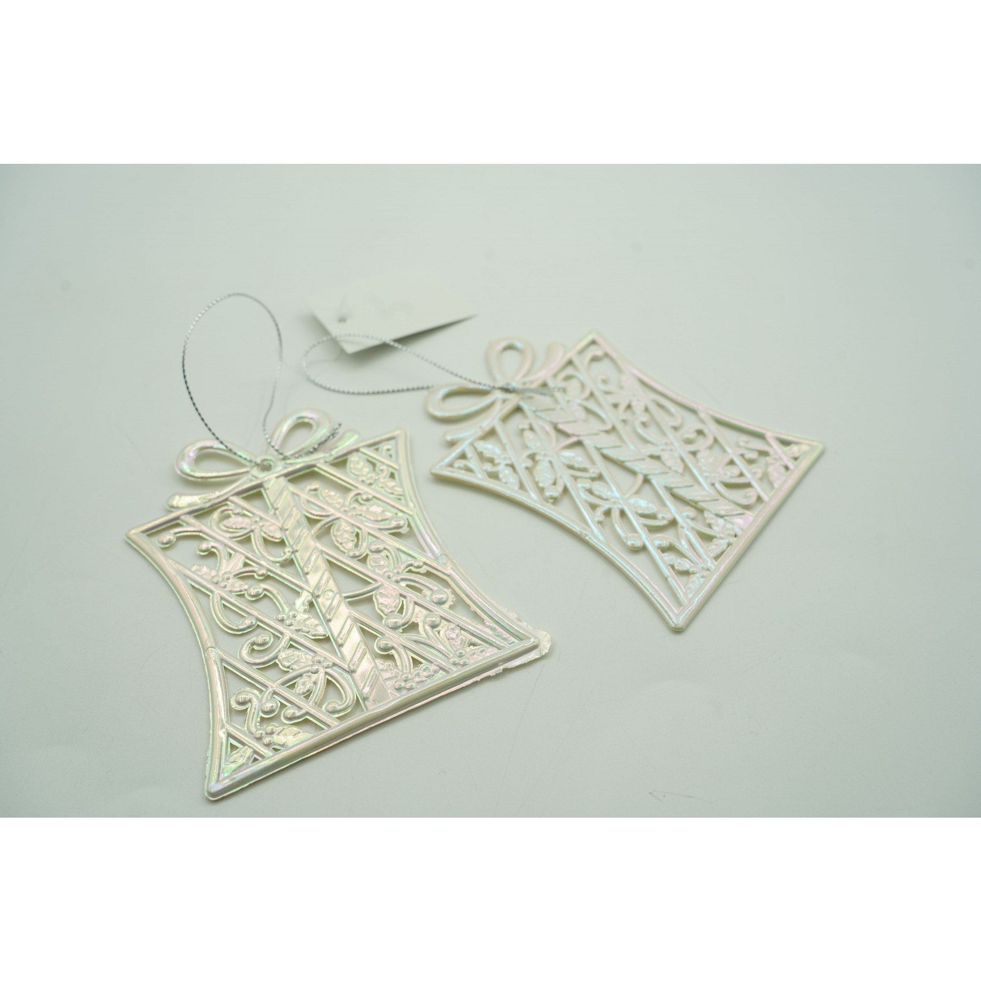 Ornament brad de Craciun, Perlat, in forma de Cadou, 9 cm x 11 cm, Plastic,  [5]