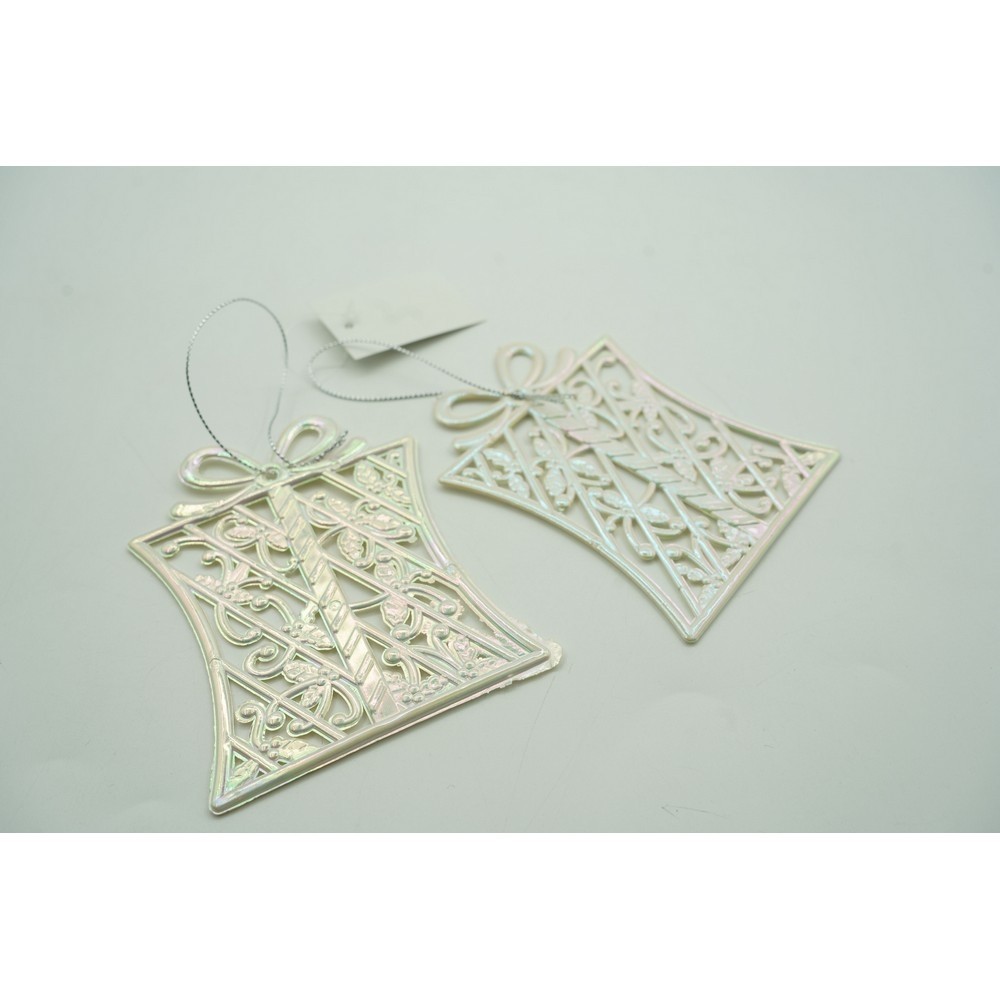 Ornament brad de Craciun, Perlat, in forma de Cadou, 9 cm x 11 cm, Plastic,  [10]