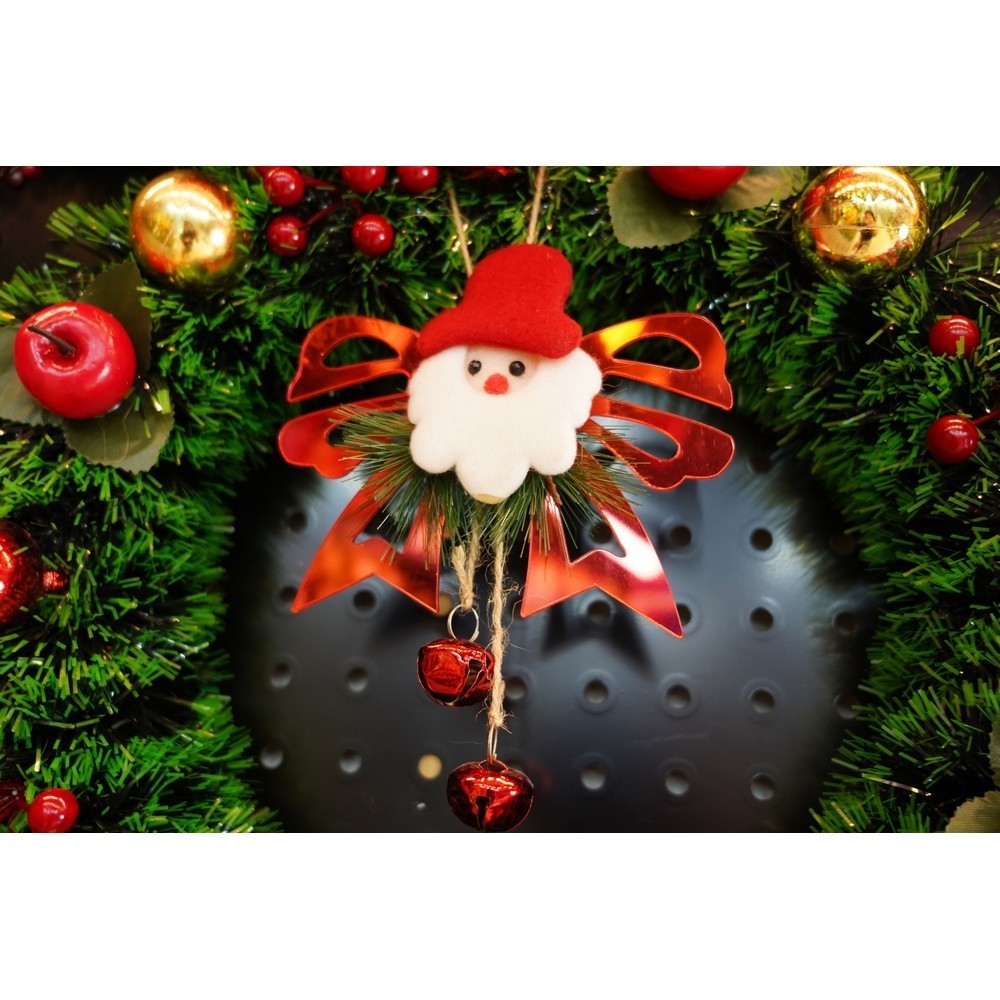 Ornament brad, , Funda cu clopotei, Rosu, Lucios, 15*20CM, Acril, Interior/ Exterior [6]