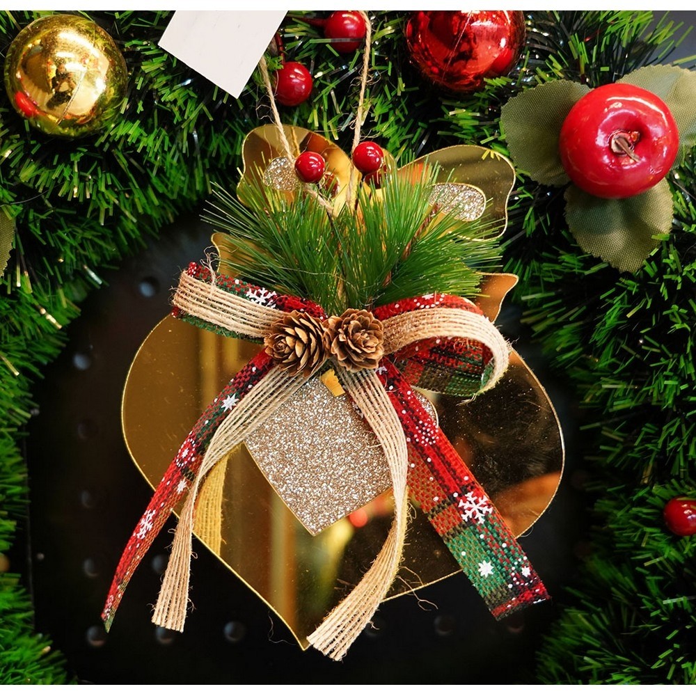 Ornament brad, , Inima, Auriu, Lucios, 15*16CM, Acril, Interior/ Exterior [7]