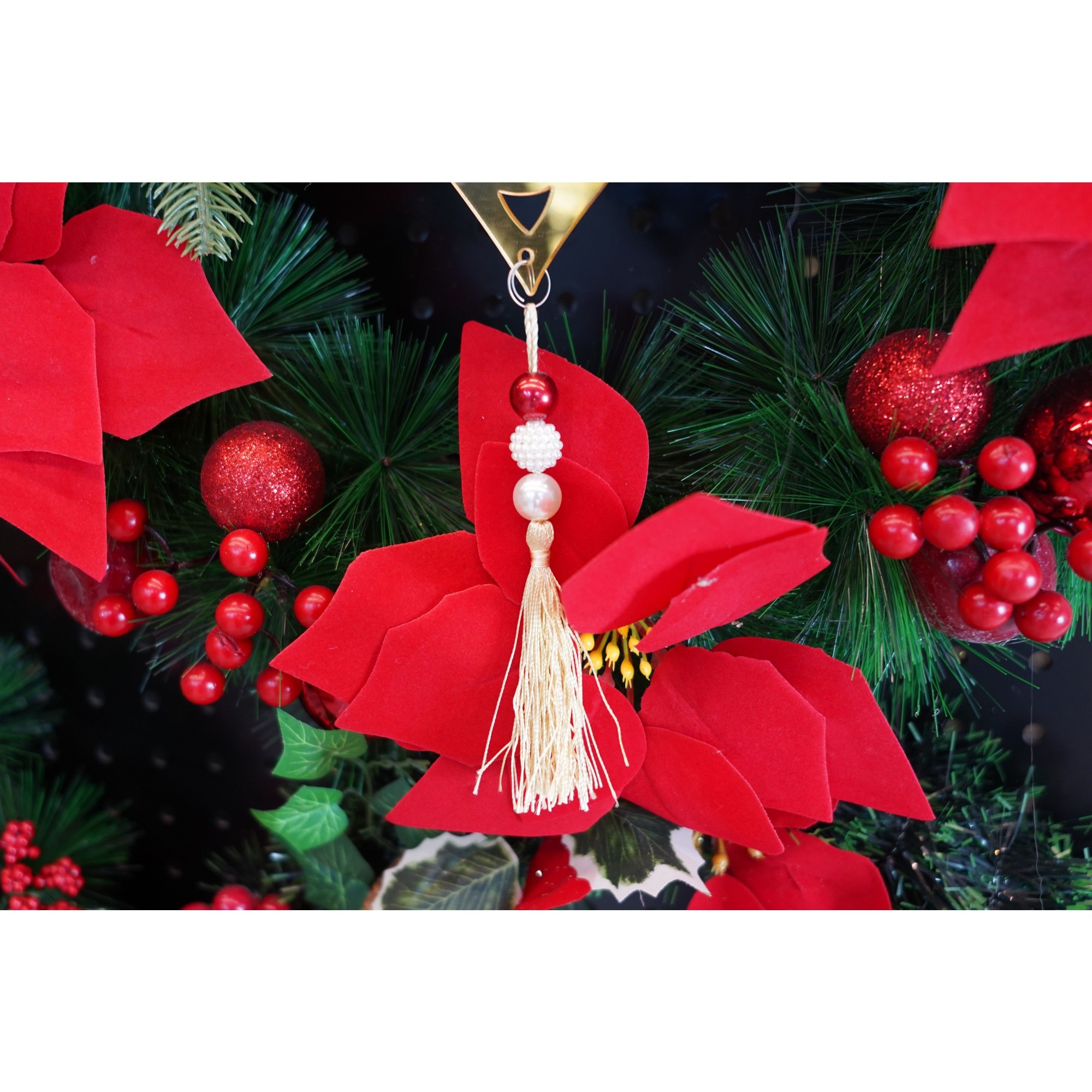 Ornament brad, , Inima, Auriu, Lucios, 15*26CM, Acril, Interior/ Exterior [4]