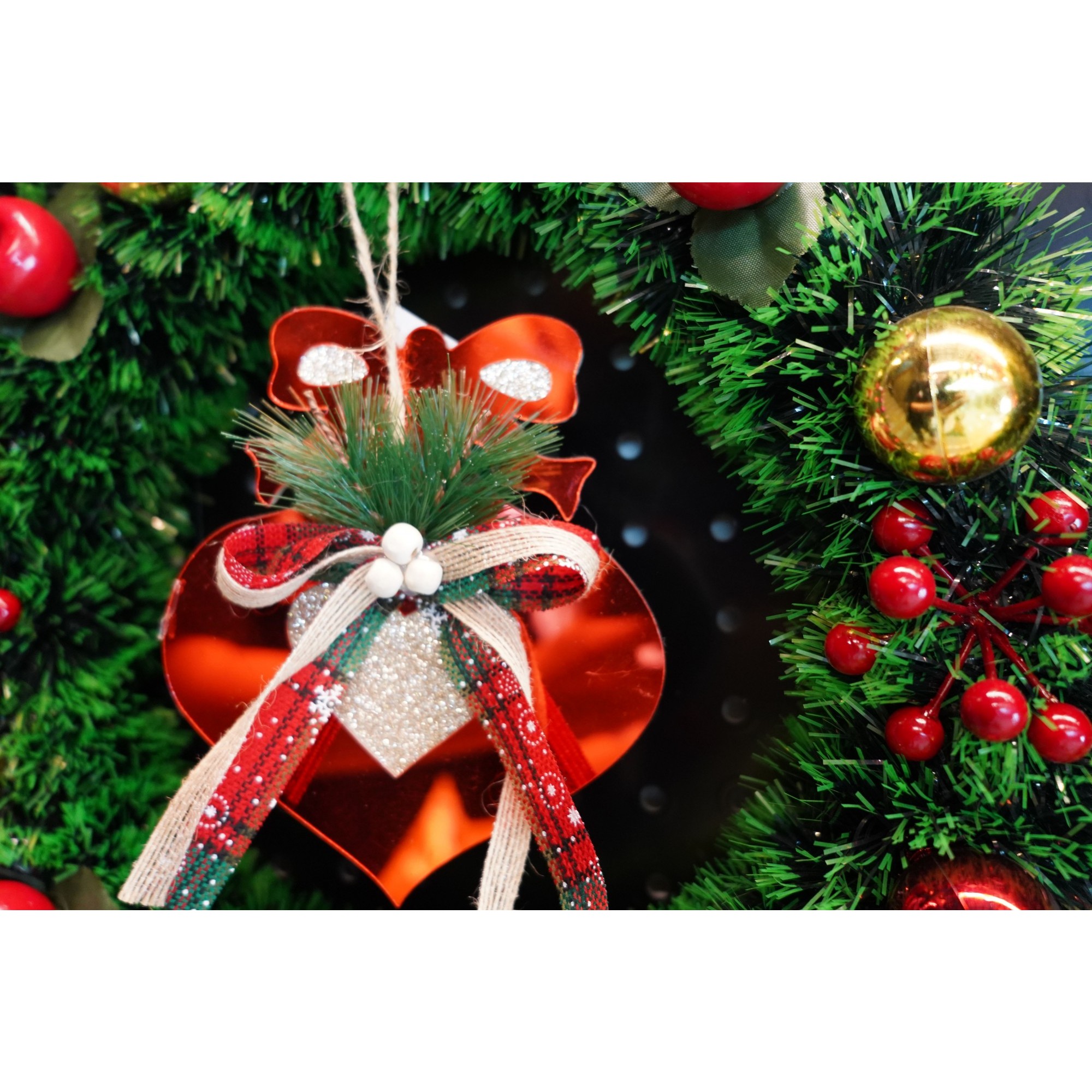 Ornament brad, , Inima, Rosu, Lucios, 15*15CM, Acril, Interior/ Exterior [5]