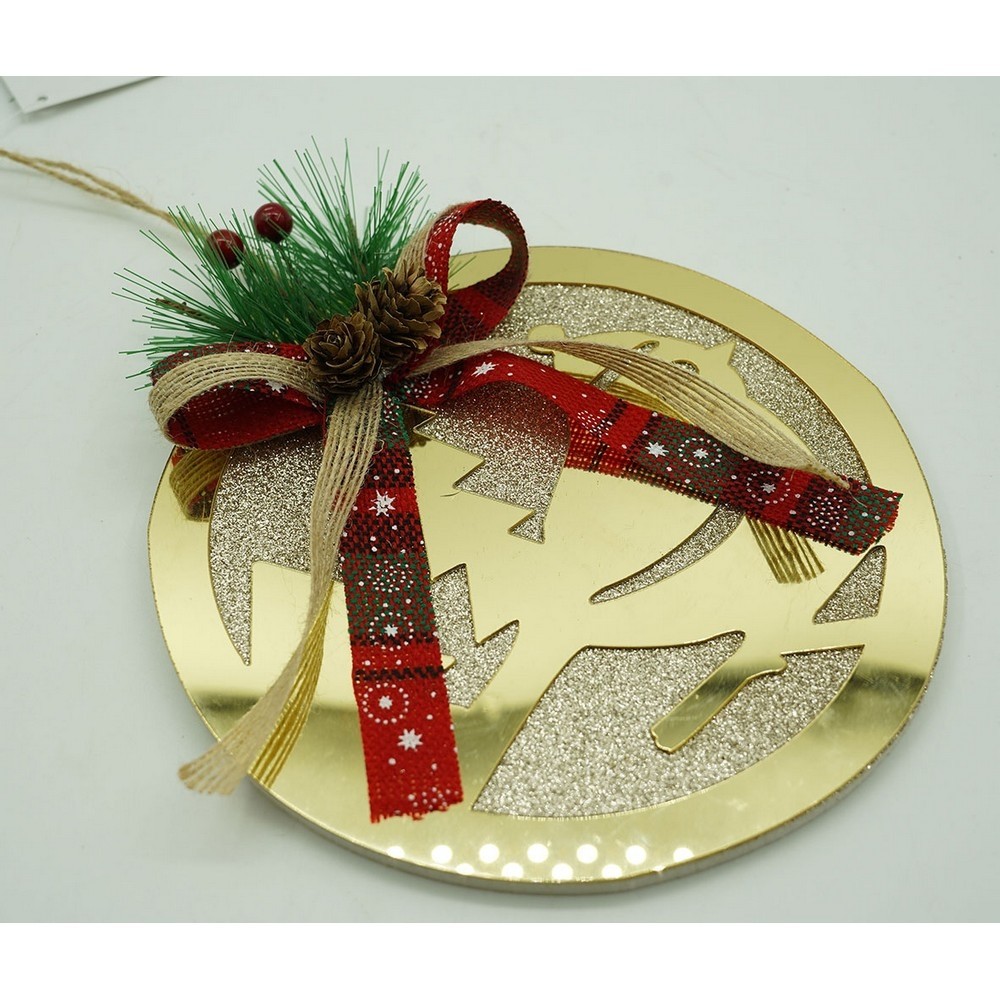 Ornament brad, , Pasare, Auriu, Lucios, 17*17CM, Acril, Interior/ Exterior [17]