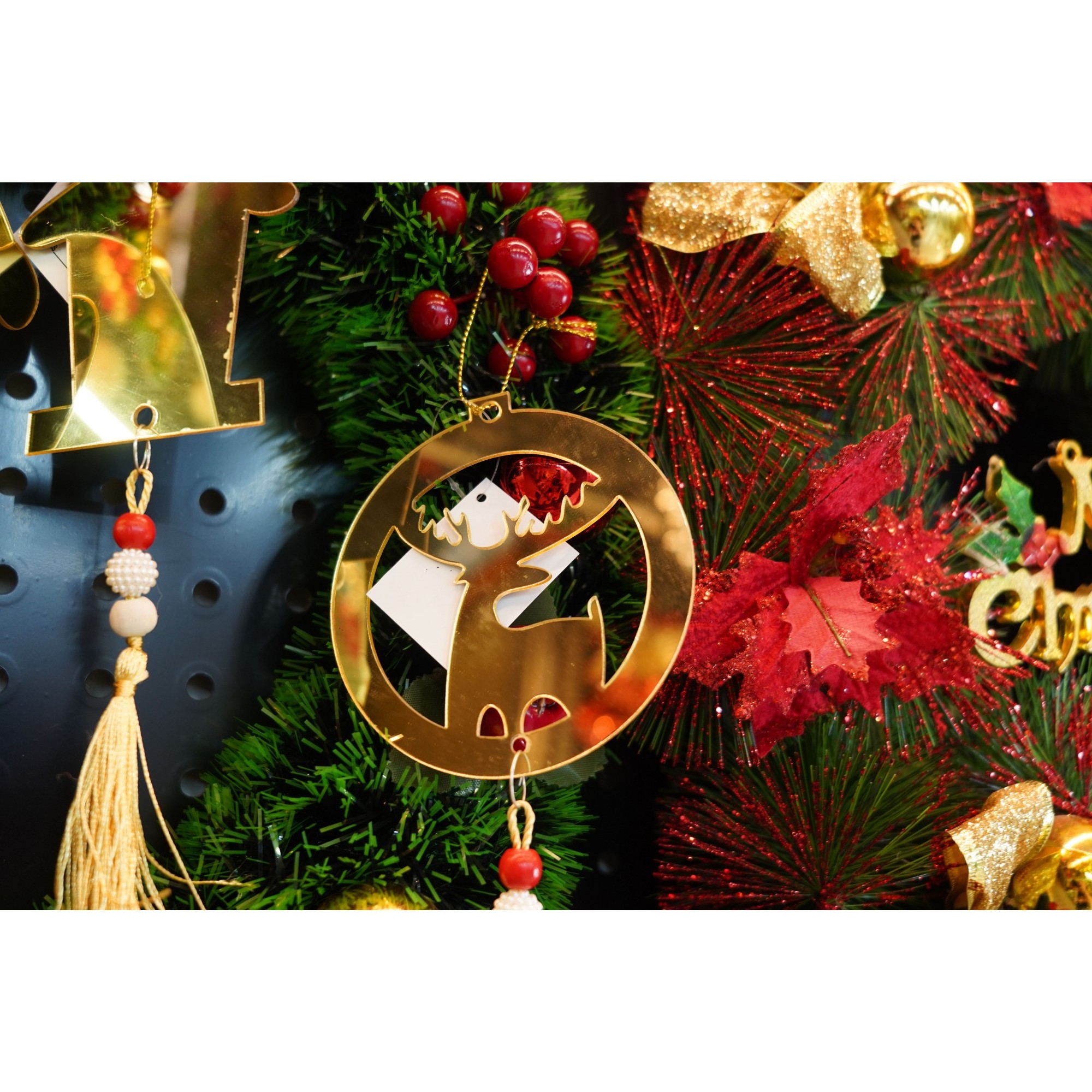 Ornament brad, , Ren, Auriu, Lucios, 8*25CM, Acril, Interior/ Exterior [3]