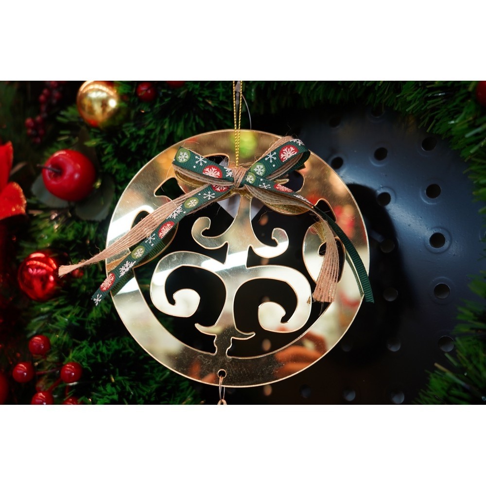 Ornament brad, , Rotund, Auriu, Lucios, 15*26CM, Acril, Interior/ Exterior [7]