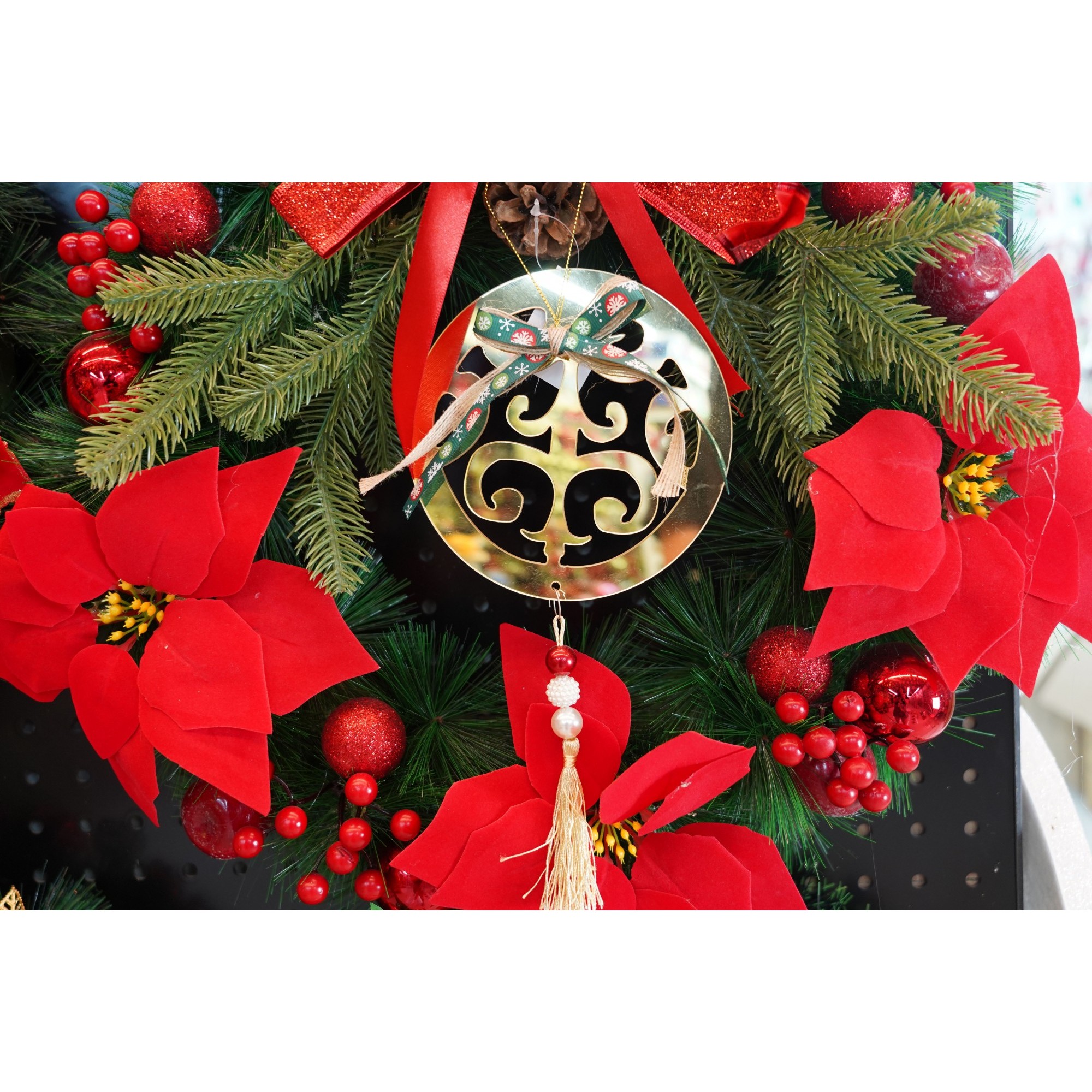 Ornament brad, , Rotund, Auriu, Lucios, 15*26CM, Acril, Interior/ Exterior [4]