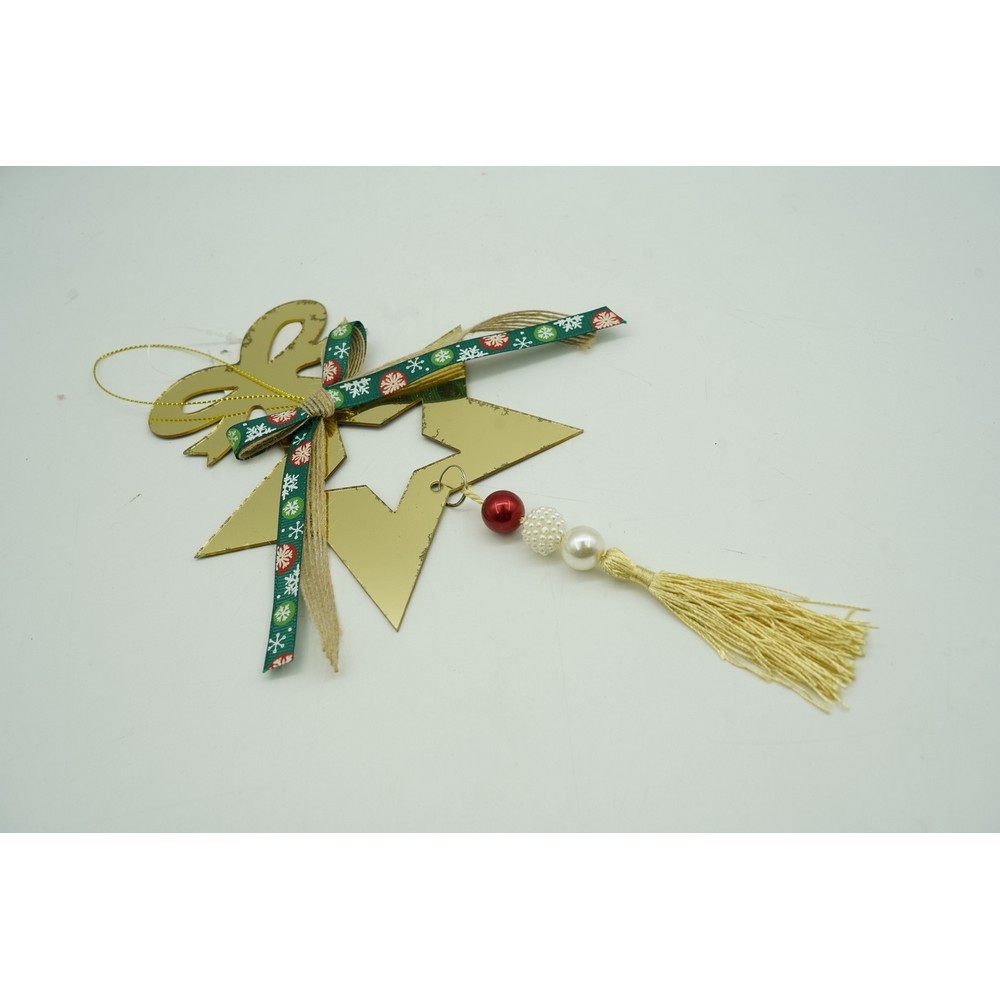 Ornament brad, , Stea, Auriu, Lucios, 15*26CM, Acril, Interior/ Exterior [10]