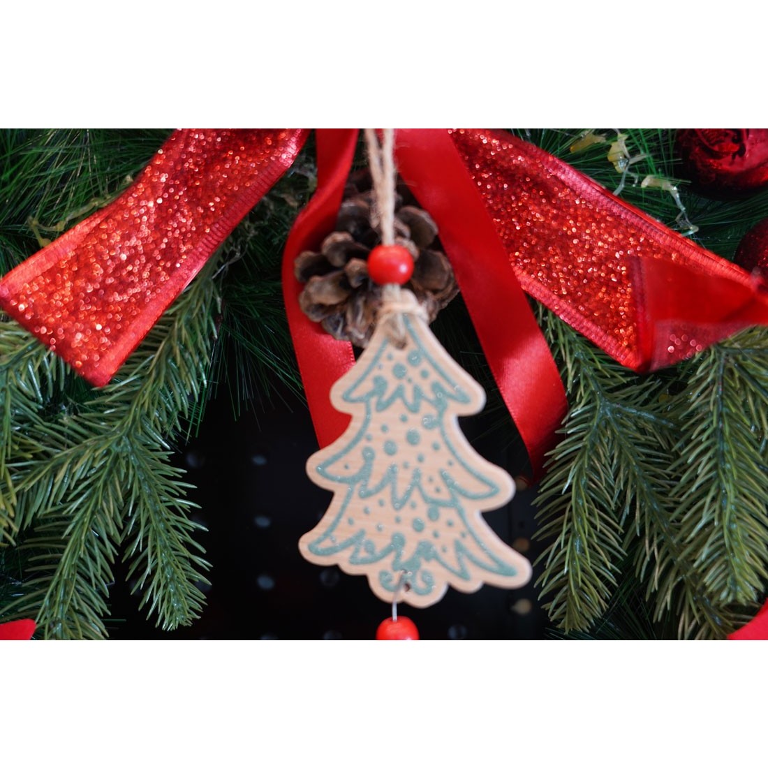 Ornament de brad bradulet, , multicolor, lemn, 17 cm [4]