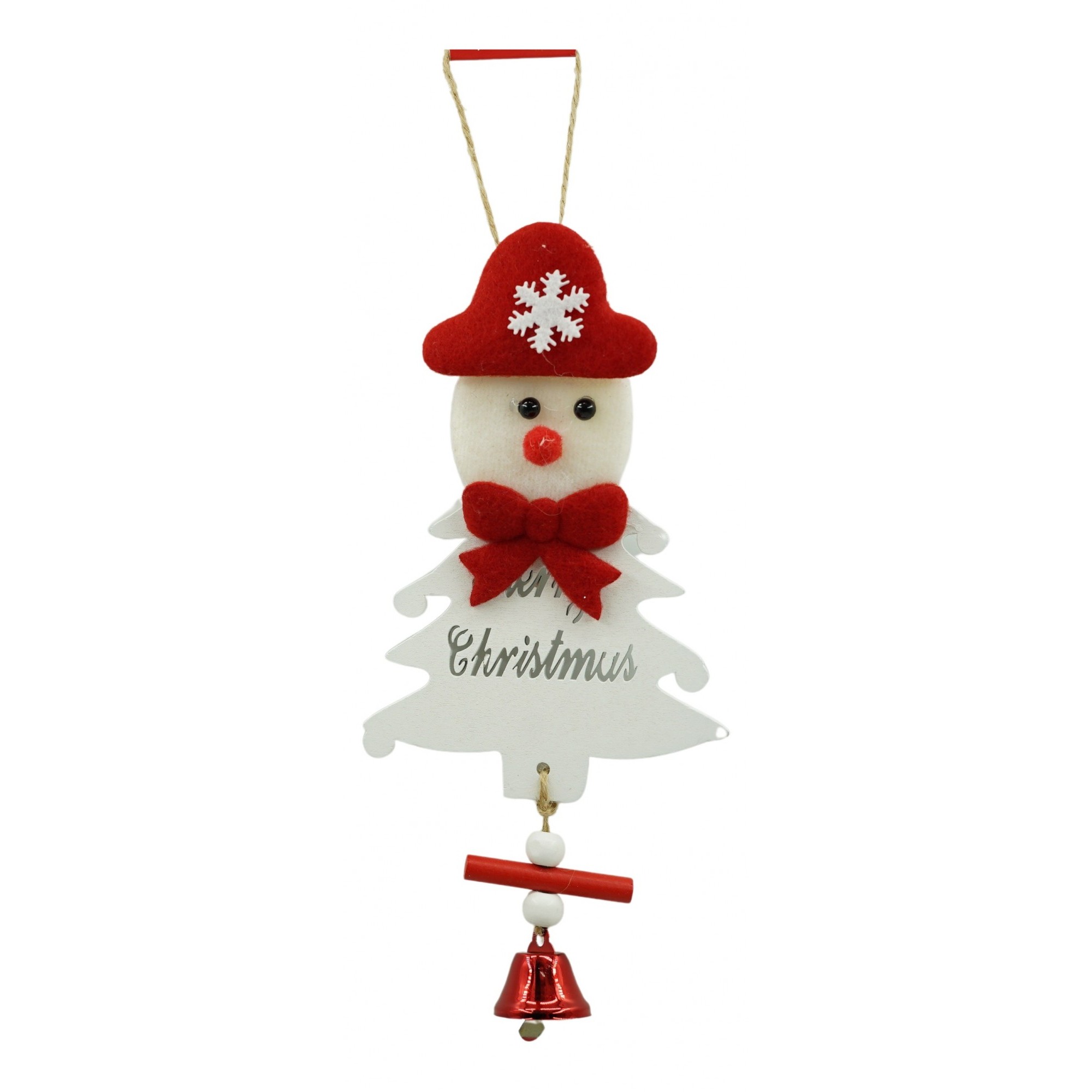 Ornament de brad om de zapada, , alb, lemn, 20 cm [2]