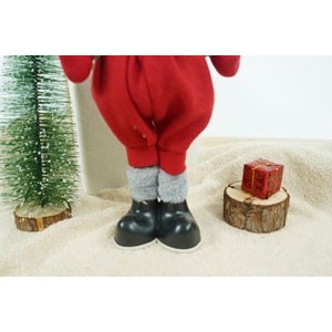 Ornament de Craciun papusa, , rosu/gri, textil, 58 cm [8]