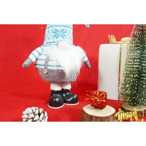 Ornament de Craciun spiridus, , alb/albastru, textil, 59 cm [8]