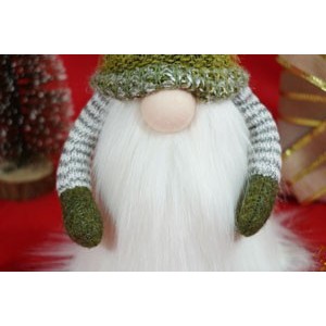 Ornament de Craciun spiridus, , verde/alb, textil, 53 cm [6]