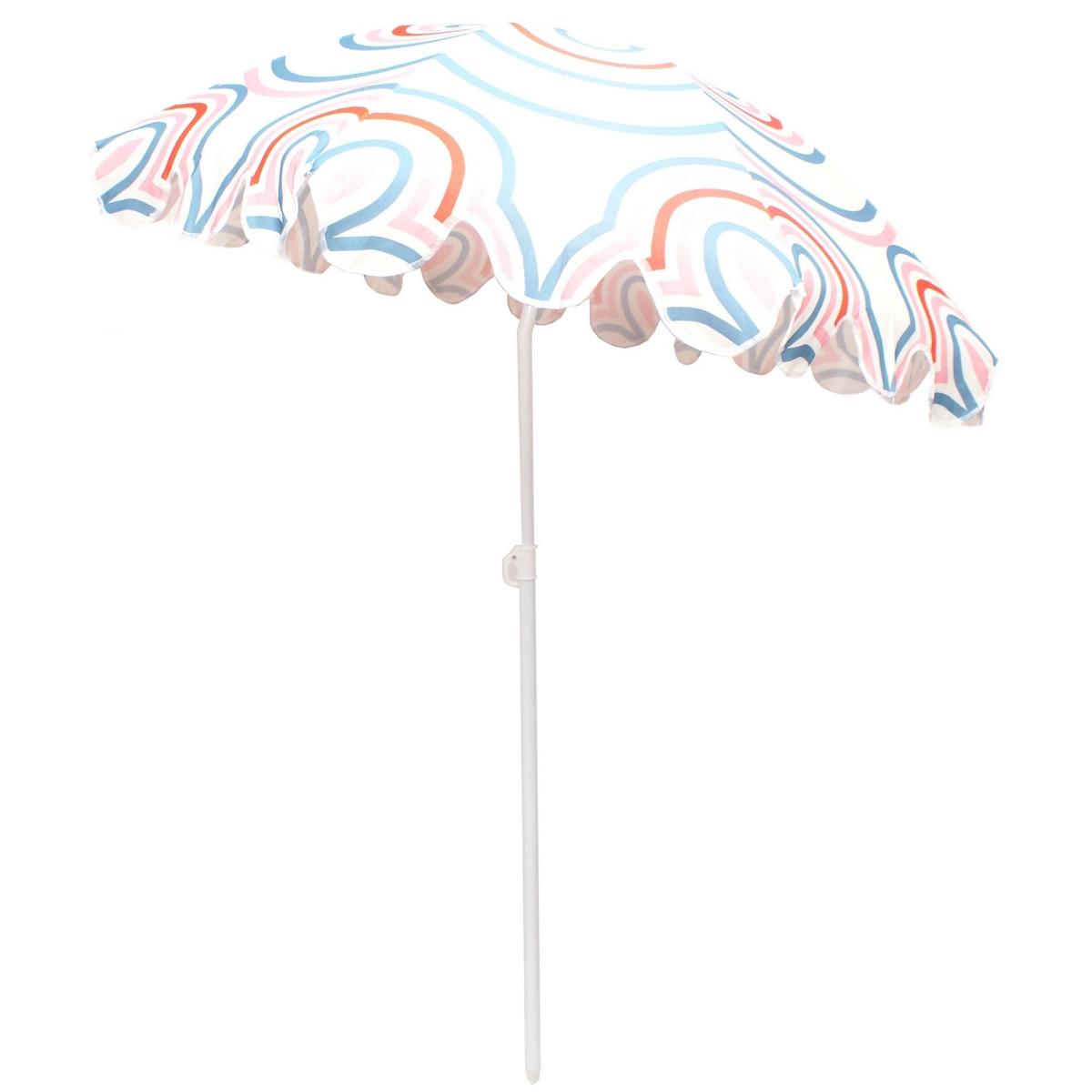 Umbrela de plaja 160 cm cu structura metalica, inclinare reglabila, husa transport, multicolor [2]