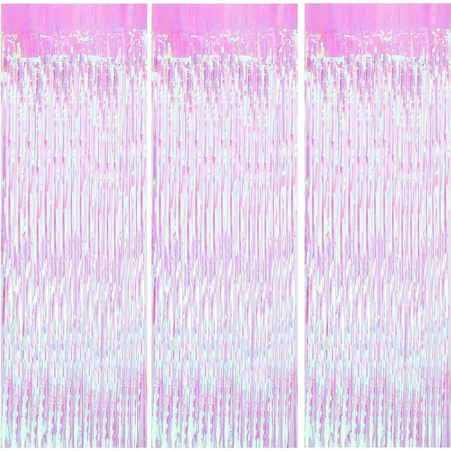 Perdea Franjurata, , Model Decor Petrecere, pentru Fundal de Poze, Amenajare Colorata a Petrecerii, Dimensiune 100x200 cm, Roz [6]