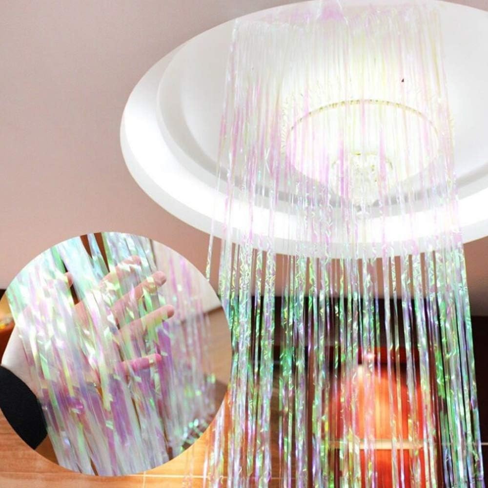 Perdea Franjurata, , Model Decor Petrecere, pentru Fundal de Poze, Amenajare Colorata a Petrecerii, Dimensiune 100x200 cm, Roz [5]