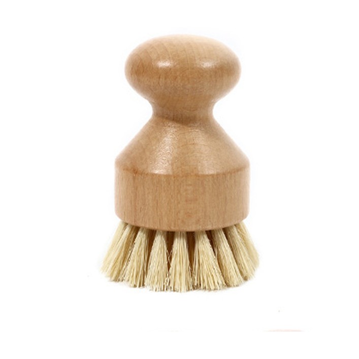 ✨TOATE PRODUSELE✨ - Perie de Curatat Vase si Alimente, , din Lemn de Bambus, 8 x 5 cm, Perie din Sisal, Maro