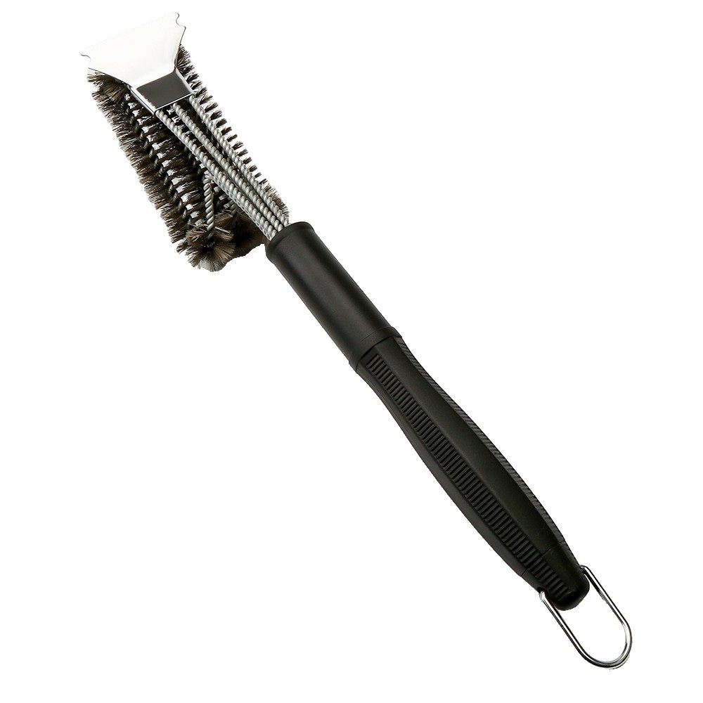 ✨TOATE PRODUSELE✨ - Perie de Sarma pentru Gratar, , Maner 45 cm, din Otel inoxidabil, 45X7X10, Negru