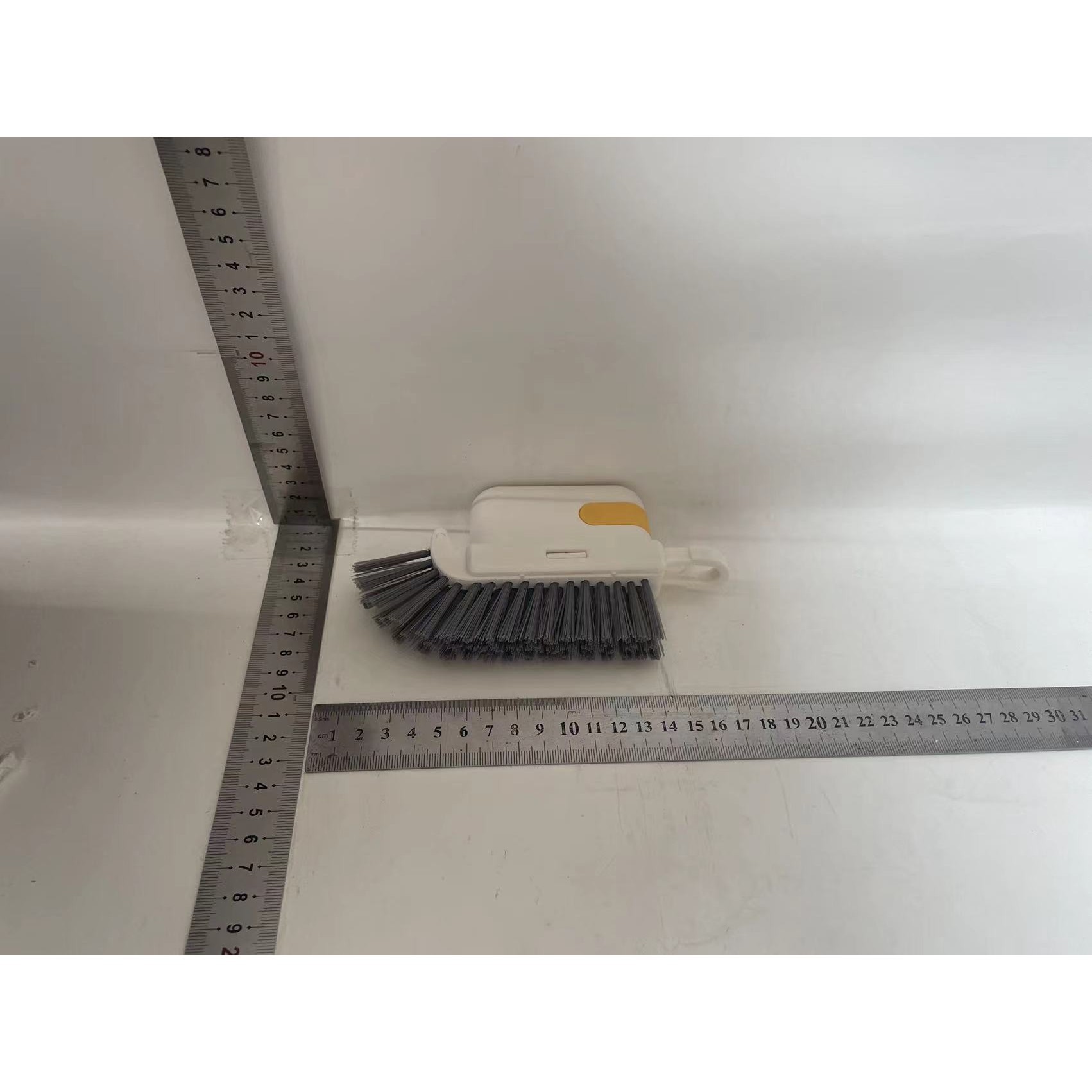 Perie Multifunctionala 3 in 1 de Curatare, , pentru Bucatarie, Vesela, Geamuri, Cap Detasabil, 9x15x2.5 cm, Galben [3]