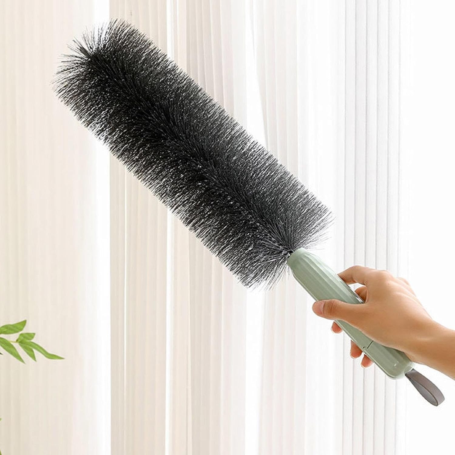 Perie Multifunctionala 2in1, , de Curatare a Prafului, 38 x 11 cm, Perie si Burete, Verde [7]