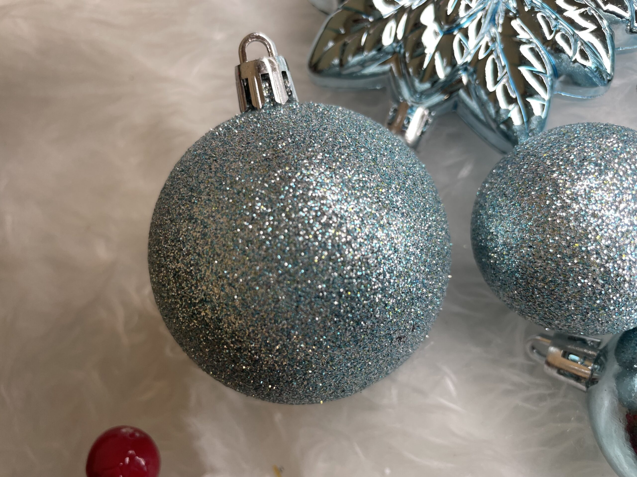 Set globuri si decoratiuni de Craciun, 72 piese, diverse dimensiuni, albastru [35]