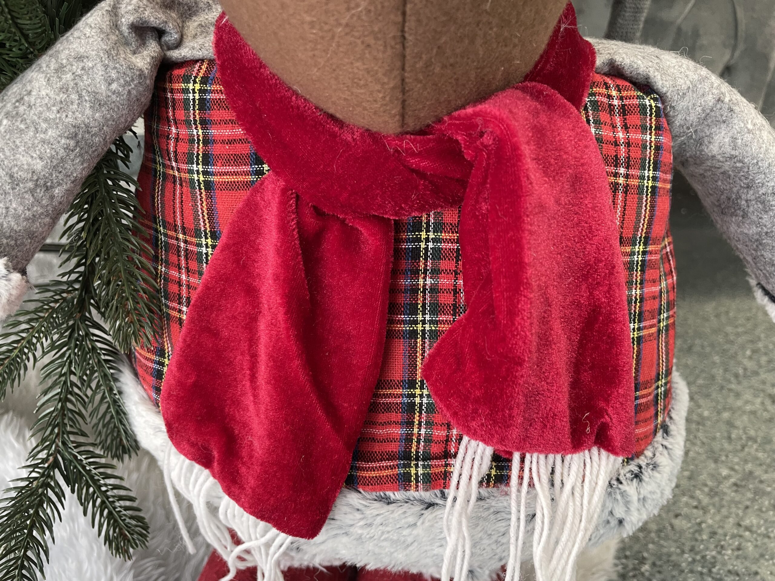 (DL) Figurina Craciun, Ren, picioare telescopice, inaltime extensibila 55-95cm [16]