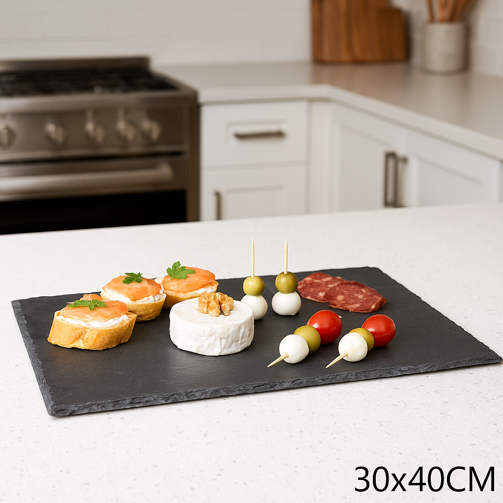 Platou servire Atmosphera ardezie, 30x40 cm, negru [8]