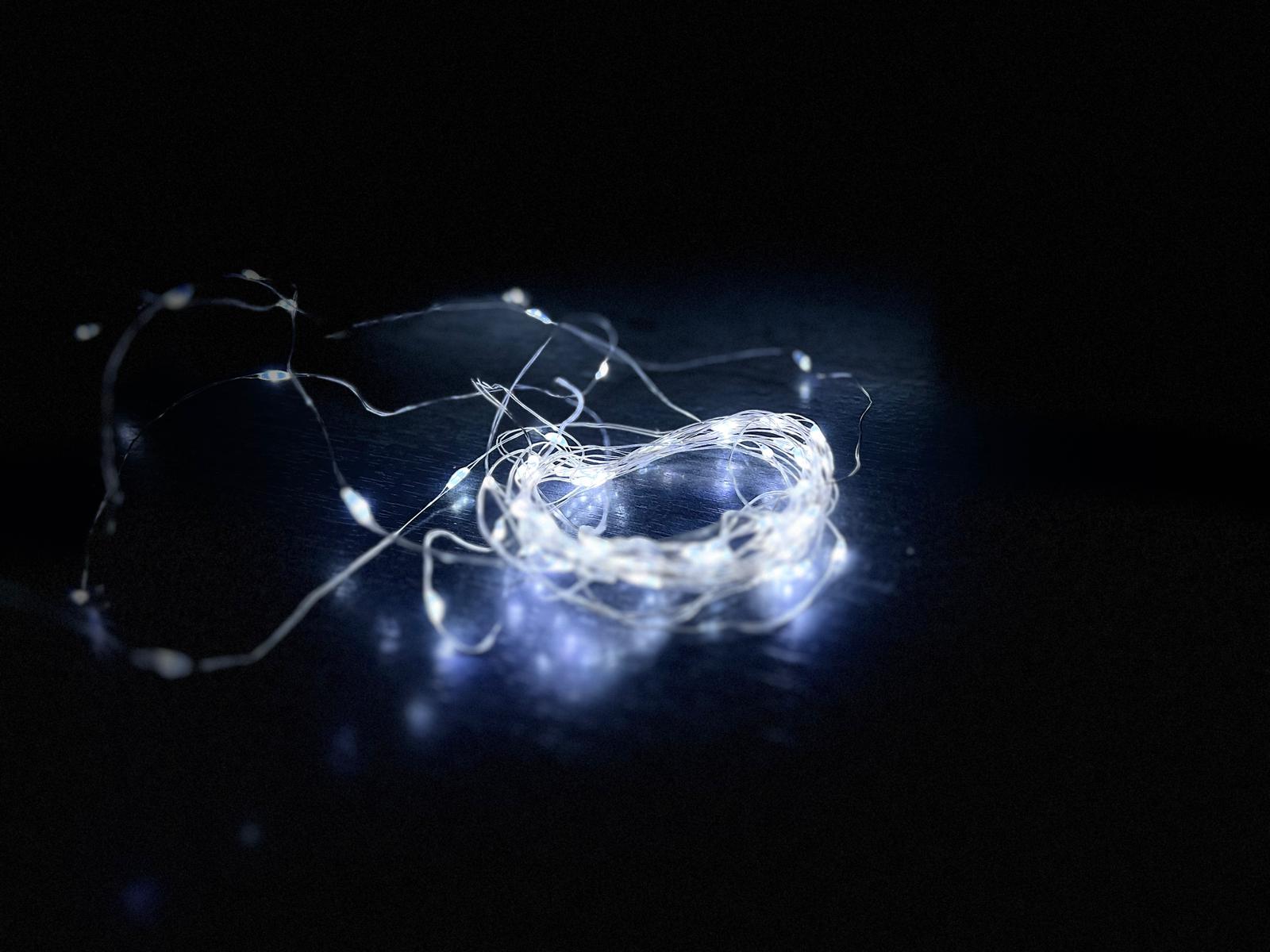 Ghirlanda luminoasa liniara, 100 LED-uri, 990cm, incarcare solara, alb rece [17]