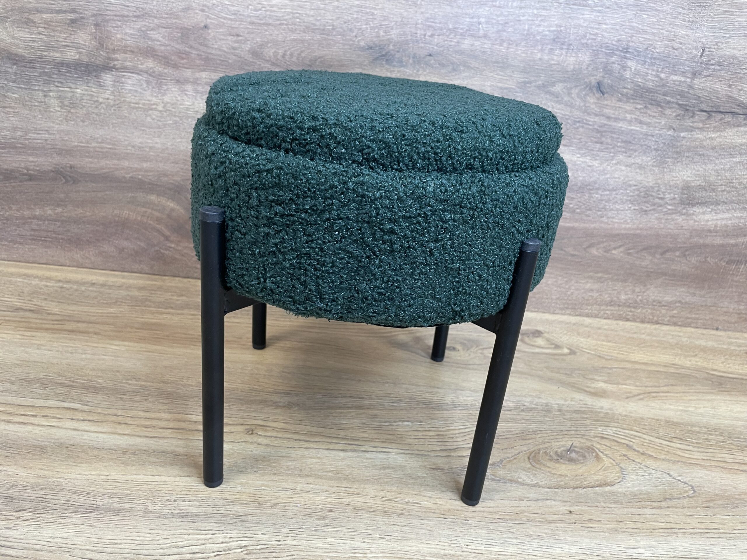 Taburet pentru copii, rotund, spatiu depozitare, 31x28cm, maxim 50kg, verde [5]