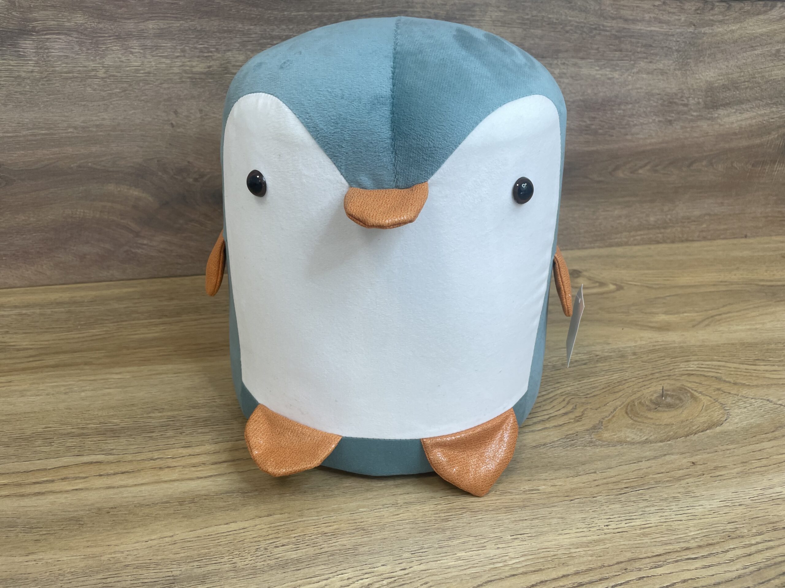 Taburet pentru copii, 28x25cm, maxim 50kg, model pinguin albastru [2]