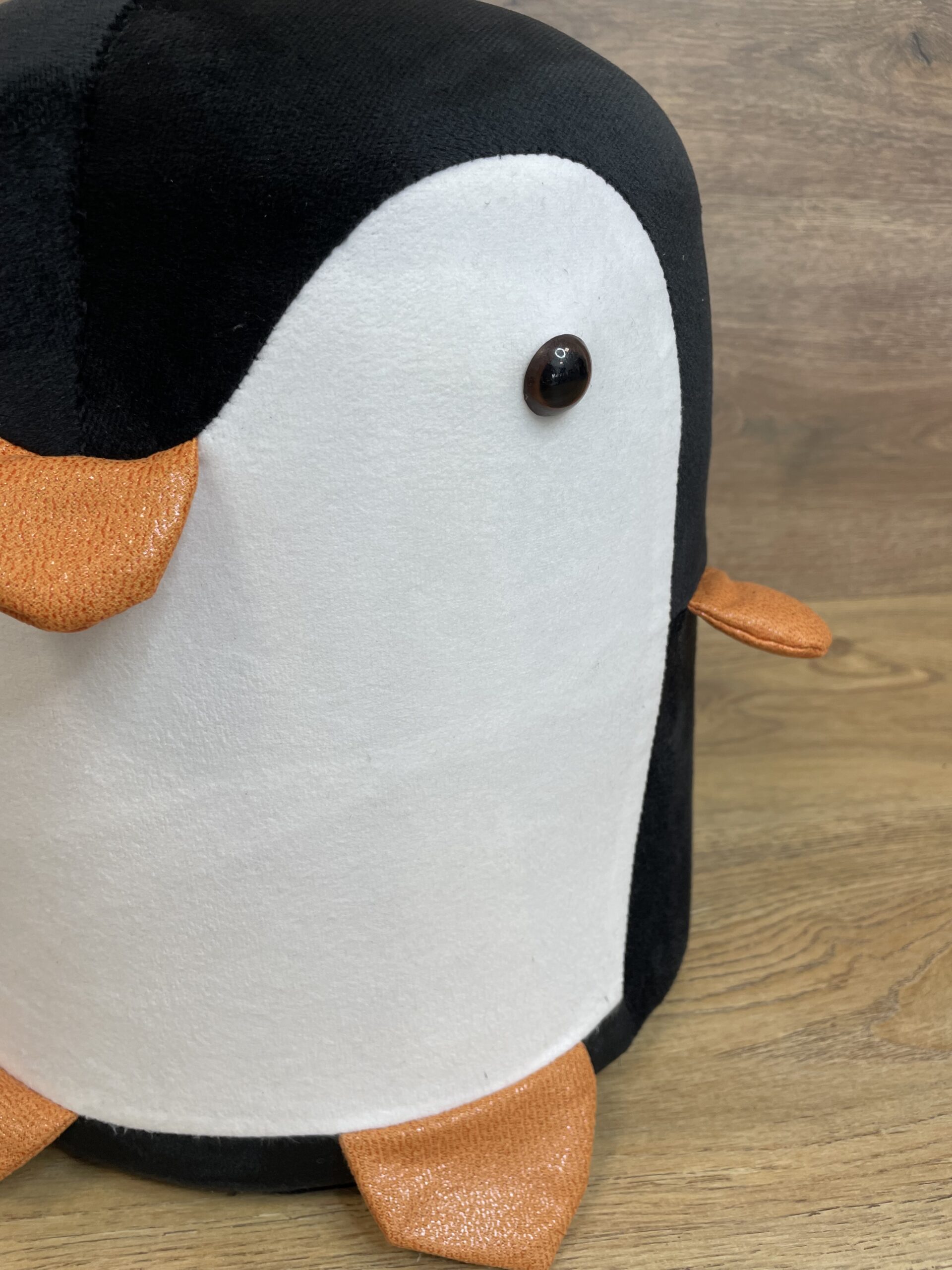 Taburet pentru copii, 28x25cm, maxim 50kg, model pinguin negru [4]