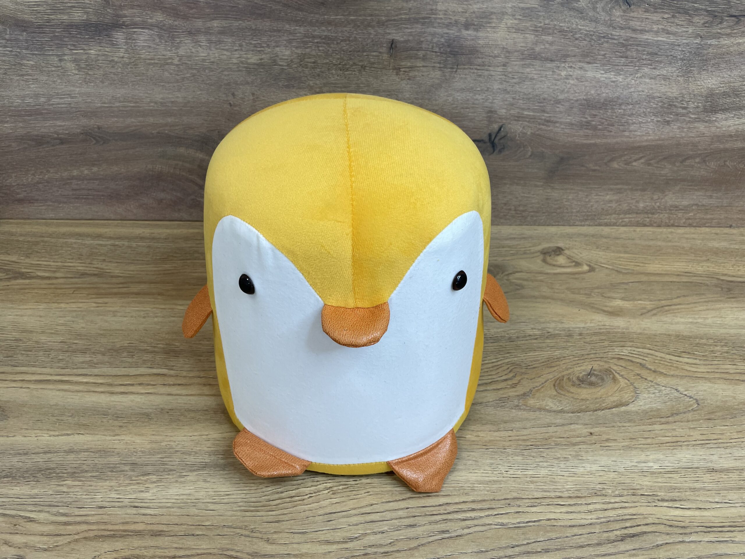 Taburet pentru copii, 28x25cm, maxim 50kg, model pinguin galben [3]