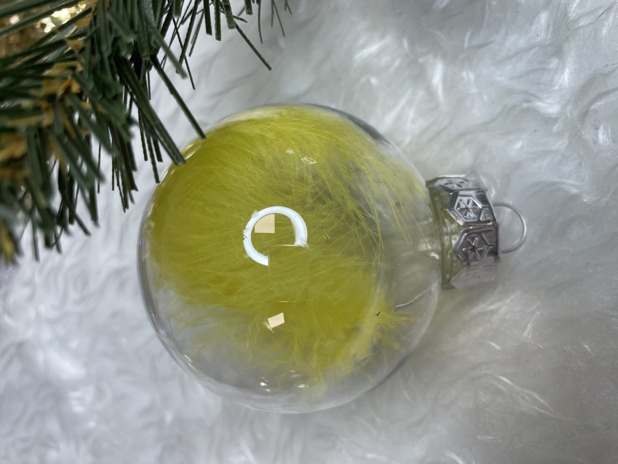 Set globuri de Craciun Inedit, 30 bucati, 7cm, transparente si auriu [27]