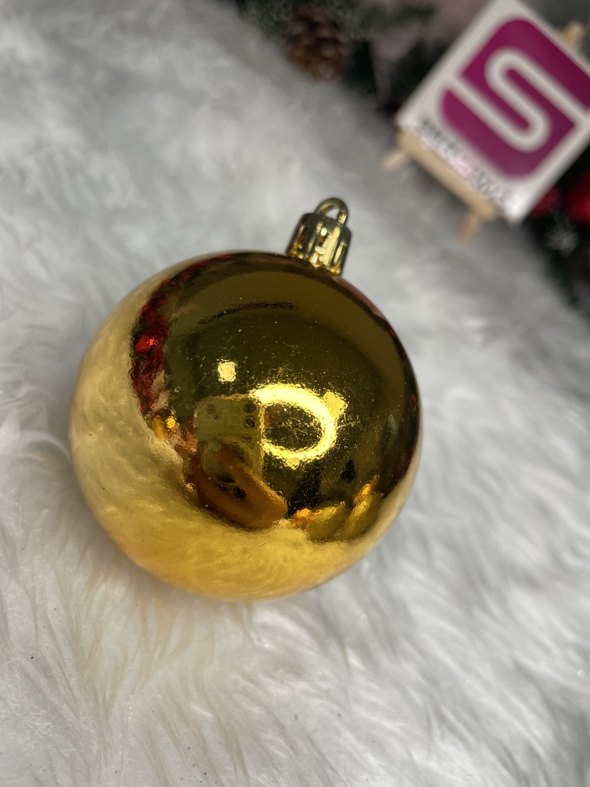 Set globuri de Craciun, 30 bucati, 3 modele, 6cm, auriu [16]