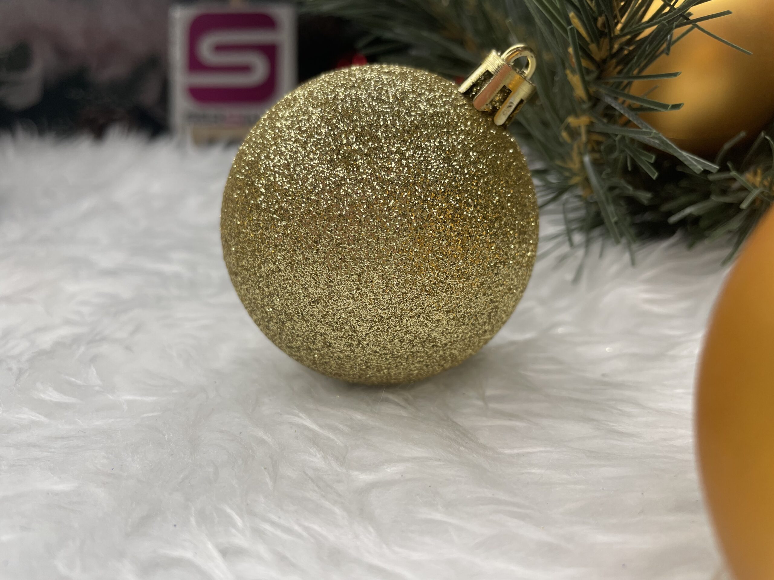 Set globuri de Craciun, 30 bucati, 3 modele, 6cm, auriu [24]