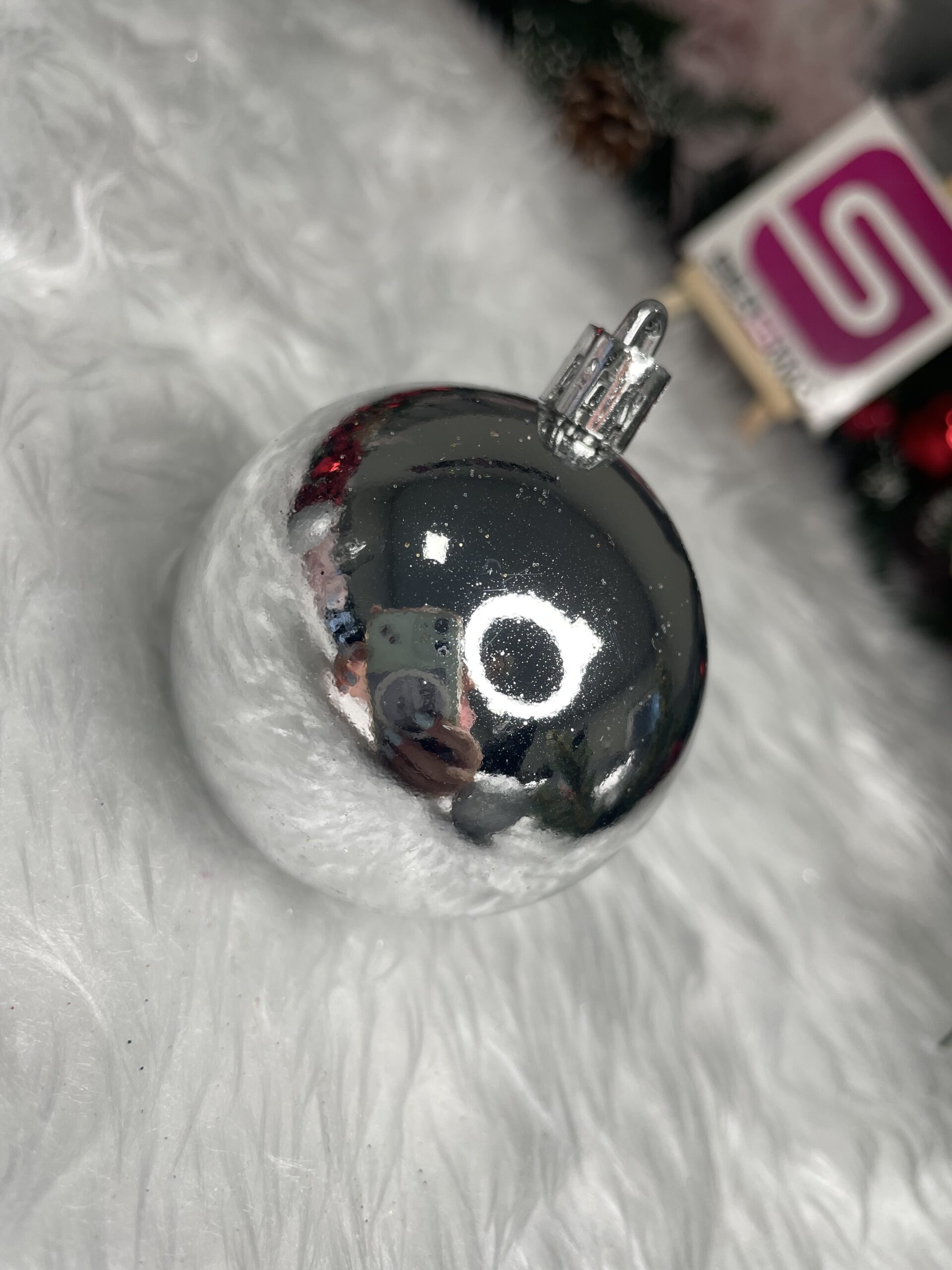 Set globuri de Craciun, 30 bucati, 3 modele, 6cm, argintiu [15]