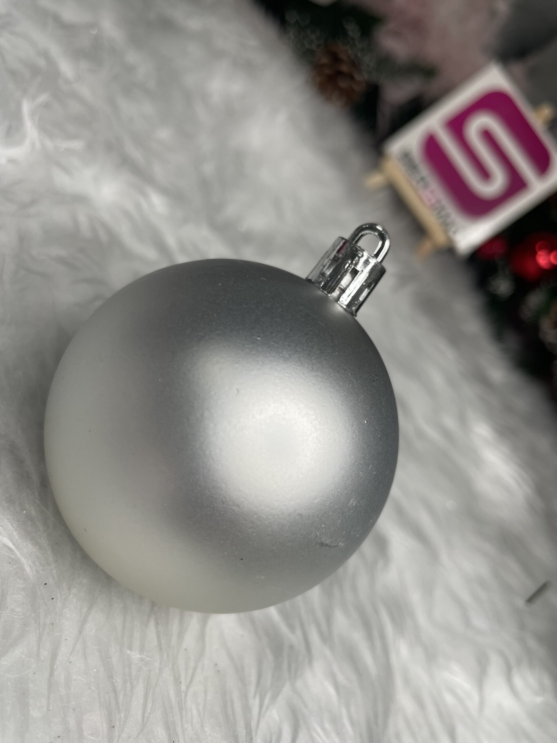 Set globuri de Craciun, 30 bucati, 3 modele, 6cm, argintiu [16]