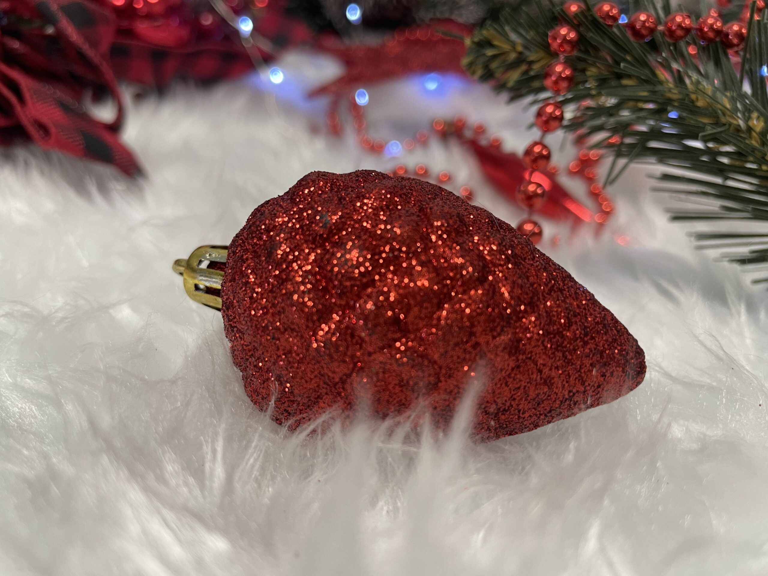 Set globuri si decoratiuni de Craciun, 51 piese, diverse dimensiuni, rosu [18]