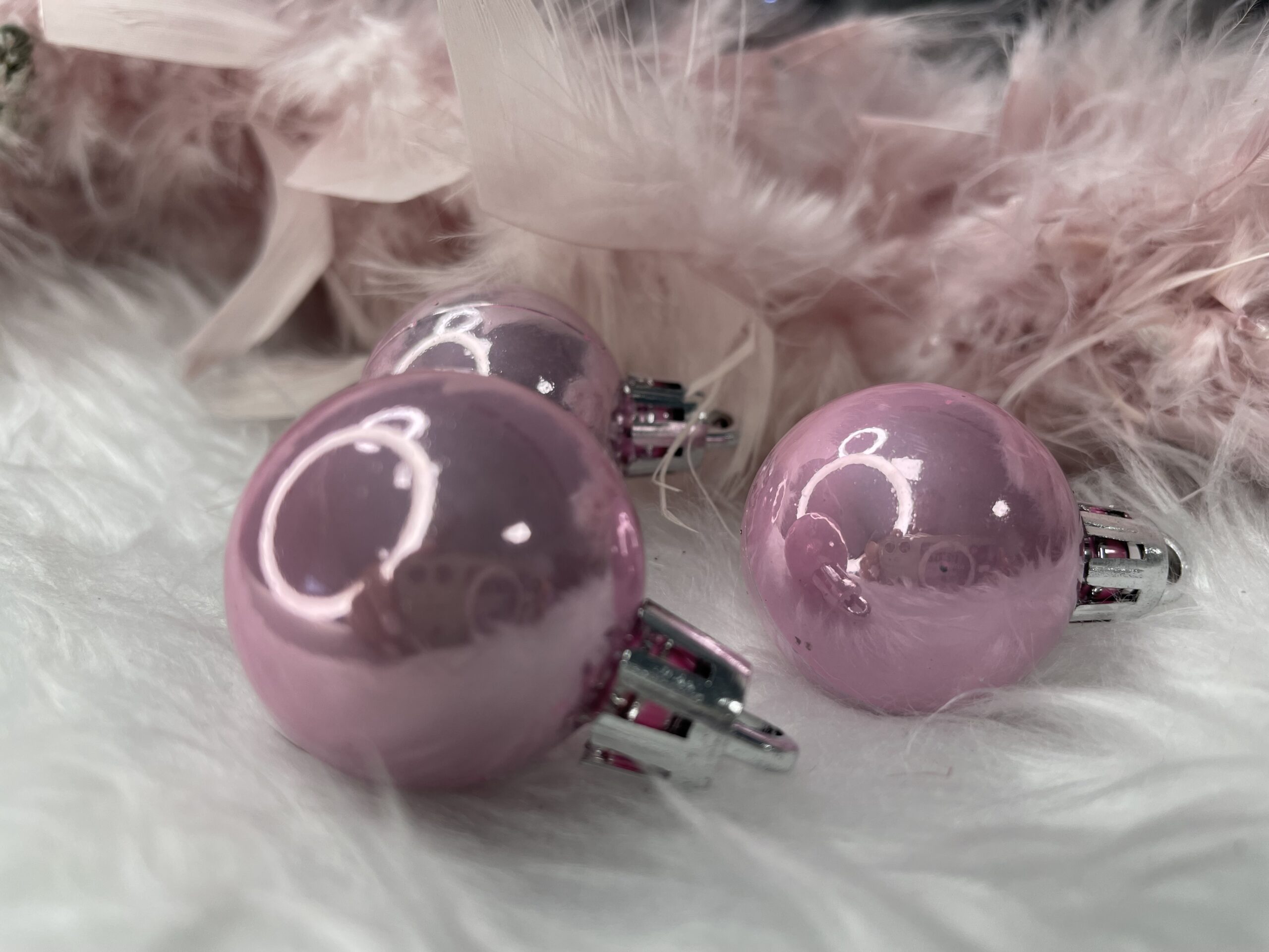 Set globuri de Craciun, 37 bucati, 3-8cm, roz [9]