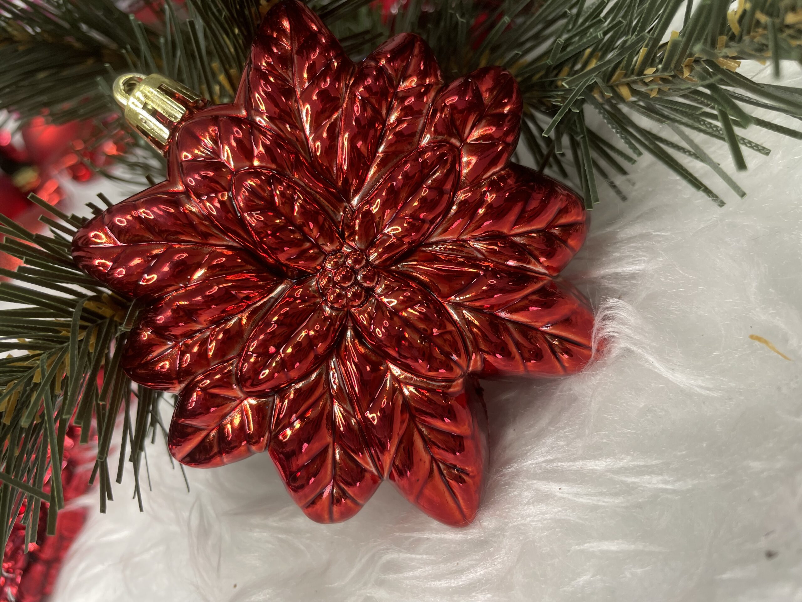 Set globuri si decoratiuni de Craciun, 72 piese, diverse dimensiuni, rosu [22]