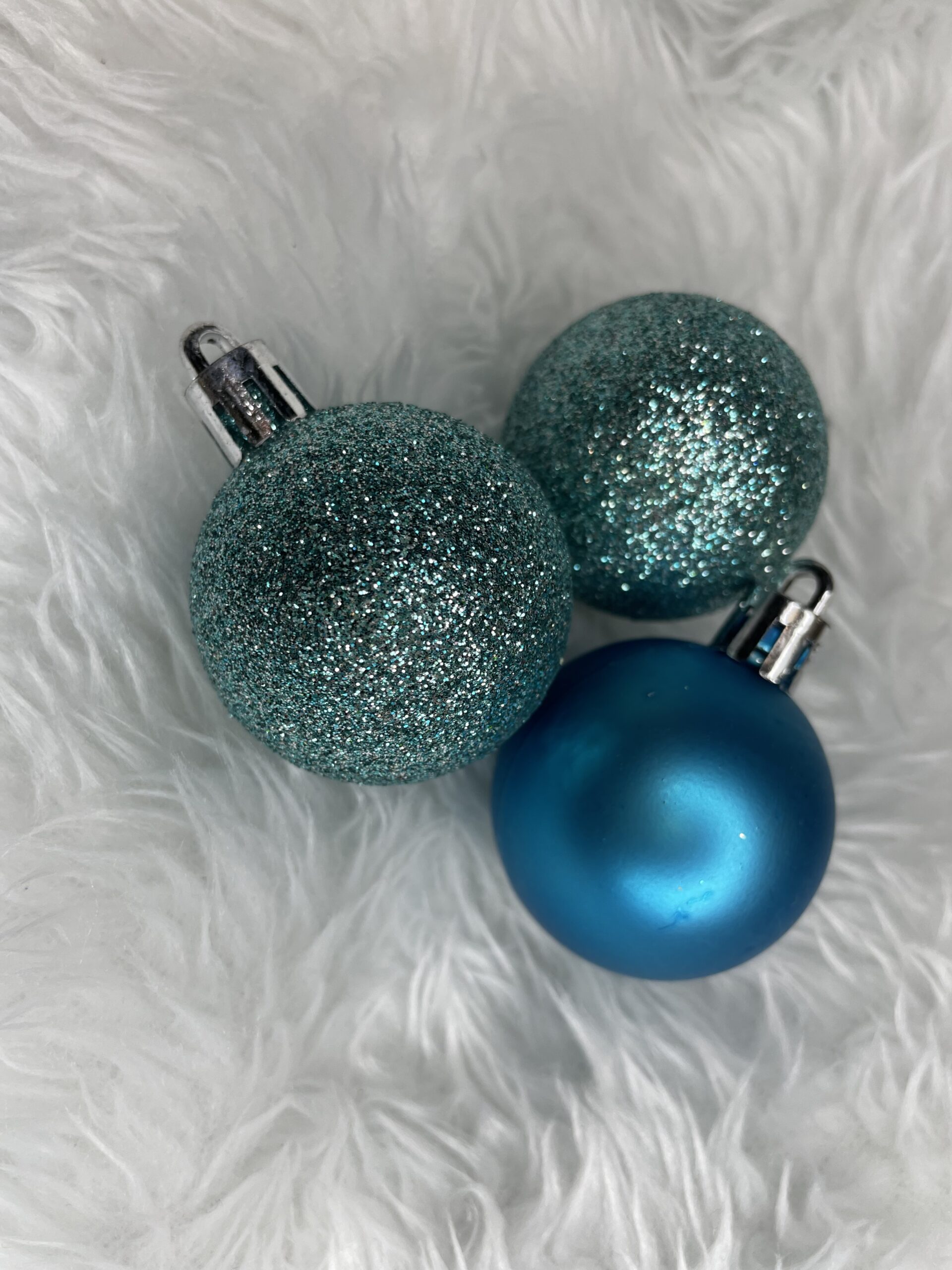 Set globuri de Craciun, 20 bucati, 3 modele, 4cm, albastru [14]