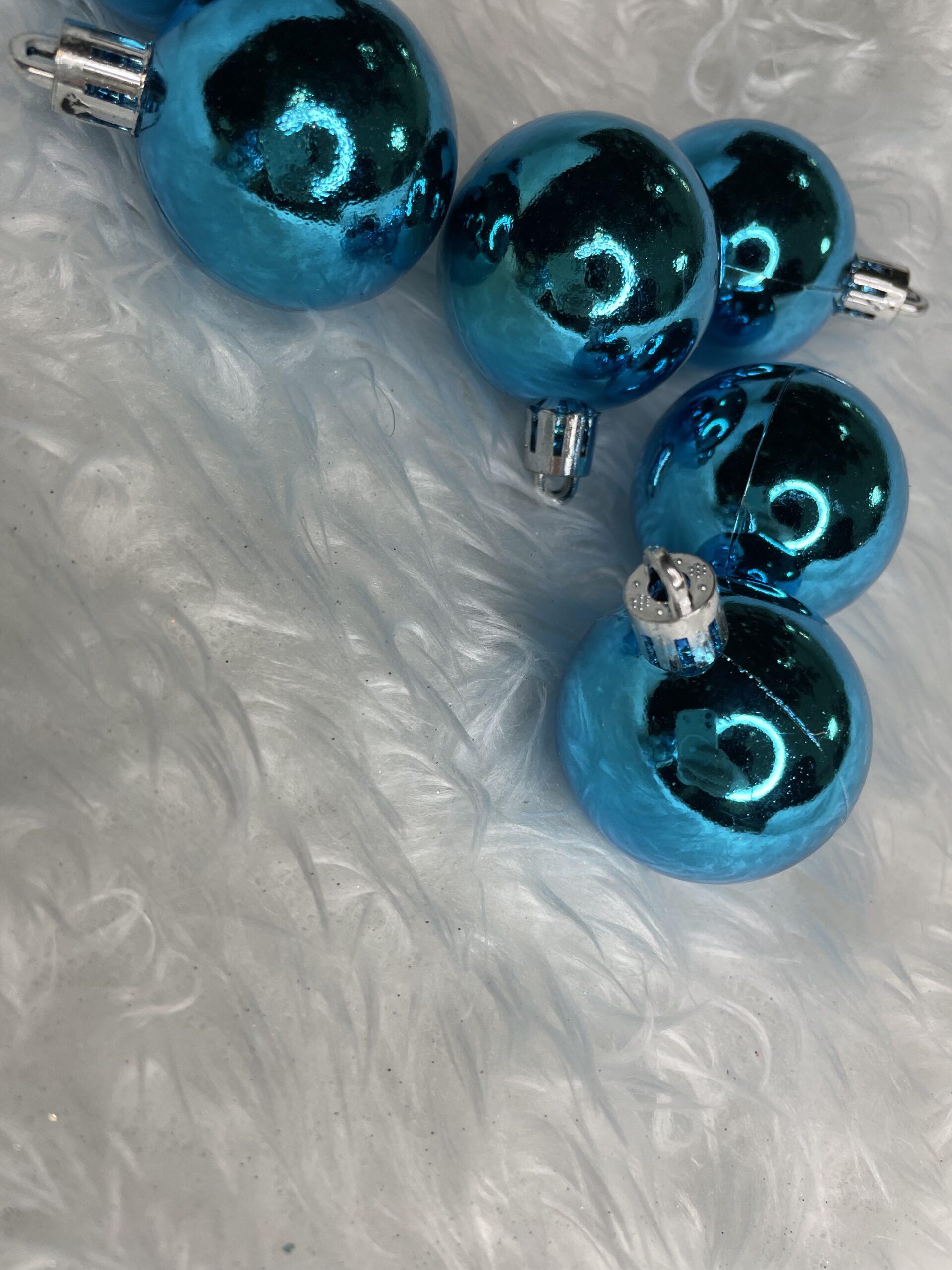 Set globuri de Craciun, 20 bucati, 3 modele, 4cm, albastru [15]