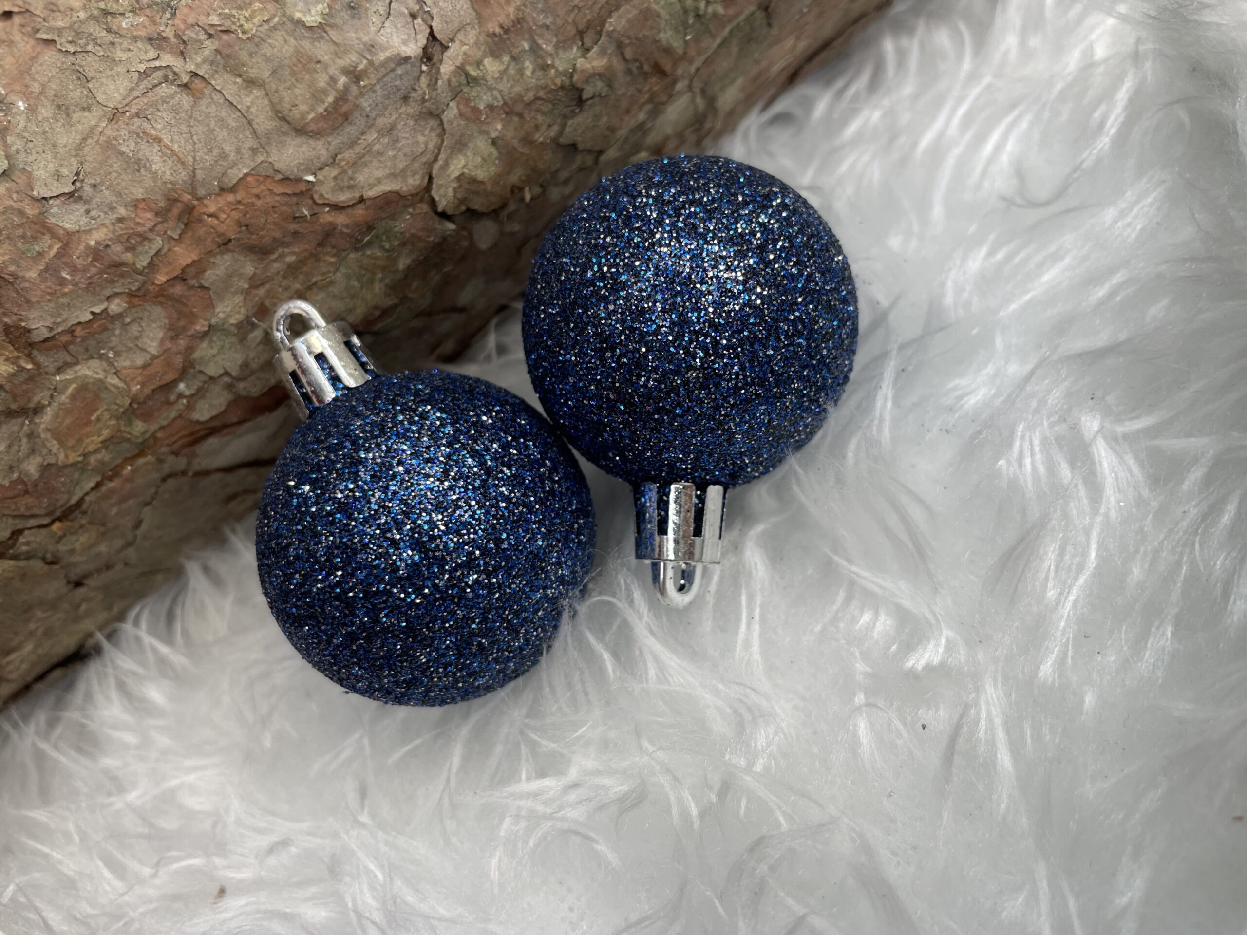 Set globuri de Craciun, 20 bucati, 3 modele, 4cm, albastru inchis [12]