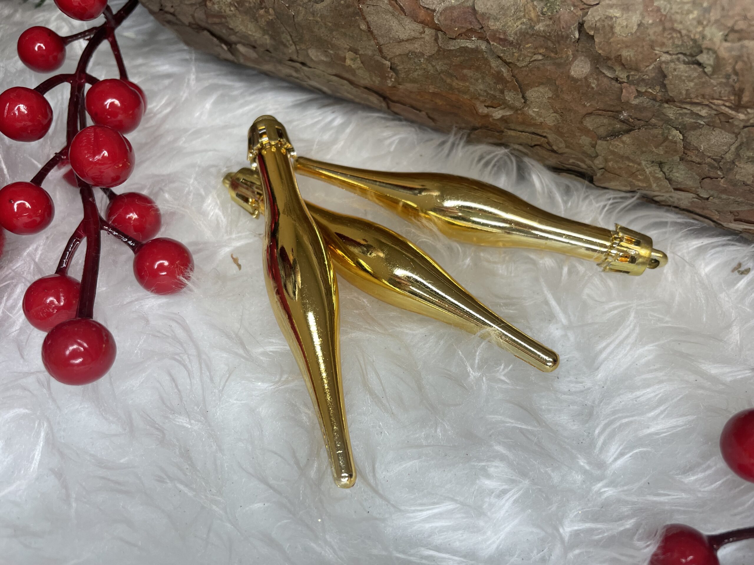 Set globuri si decoratiuni de Craciun, 51 piese, diverse dimensiuni, auriu [22]