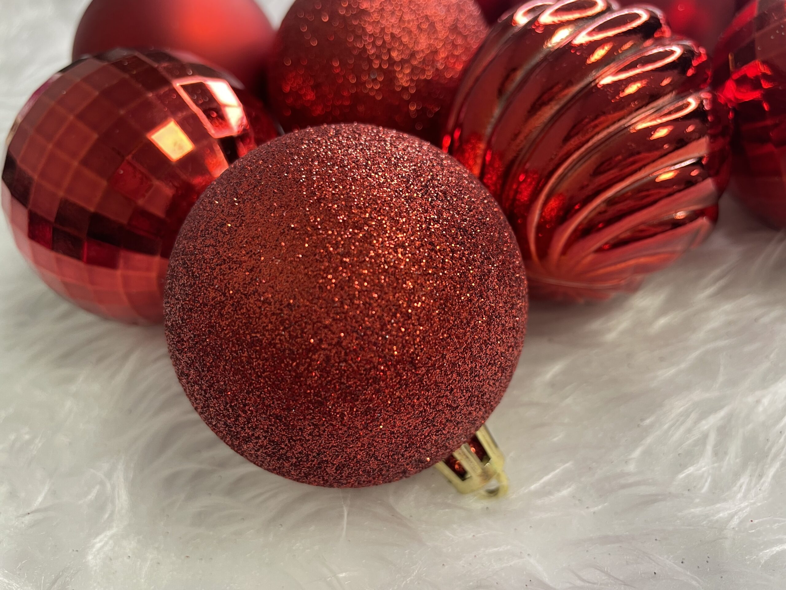 Set globuri de Craciun, 20 bucati, 5 modele, 6cm, rosu [14]