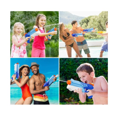 Pistol cu Apa pentru Copii, Rezervor, Pentru Piscina/Plaja, , 6ani+, Albastru, 300ML [7]