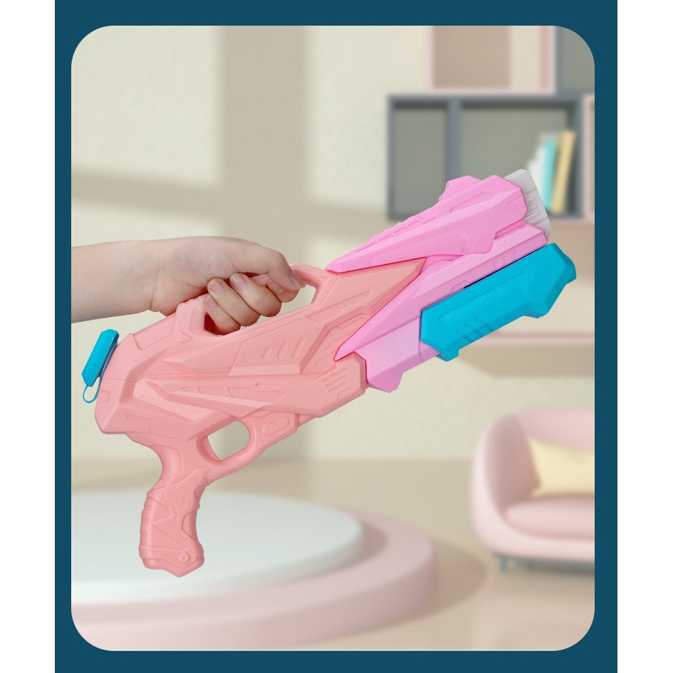 Pistol cu Apa pentru Copii, Rezervor, Pentru Piscina/Plaja, , 6ani+, 3 duze, Roz, 500ML [3]