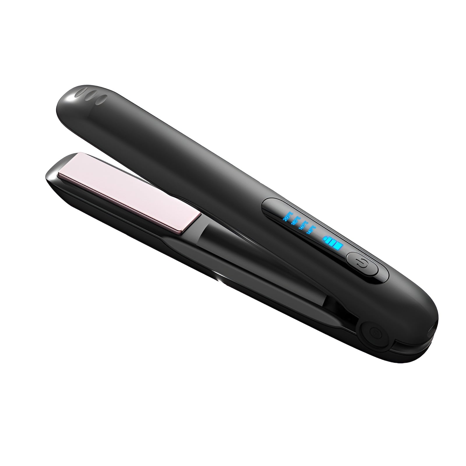 ✨TOATE PRODUSELE✨ - Placa de Par fara Fir, , Adaptor Tip C, 4 Trepte de Temperatura, Tensiune 5V, Capacitate Baterie 5000 mAh, Indreptat, Ondulat, 23.5x3.3x4.5 cm, Negru