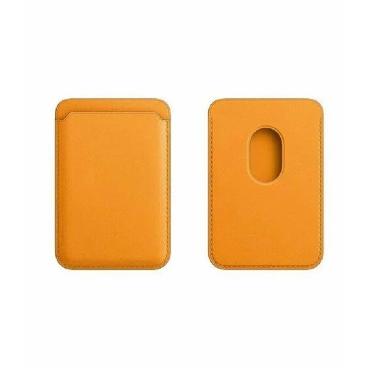 Portofel MagSafe piele pentru carduri compatibil cu Apple iPhone 12/12 Mini/12 Pro/12 Pro Max,Portocaliu [3]