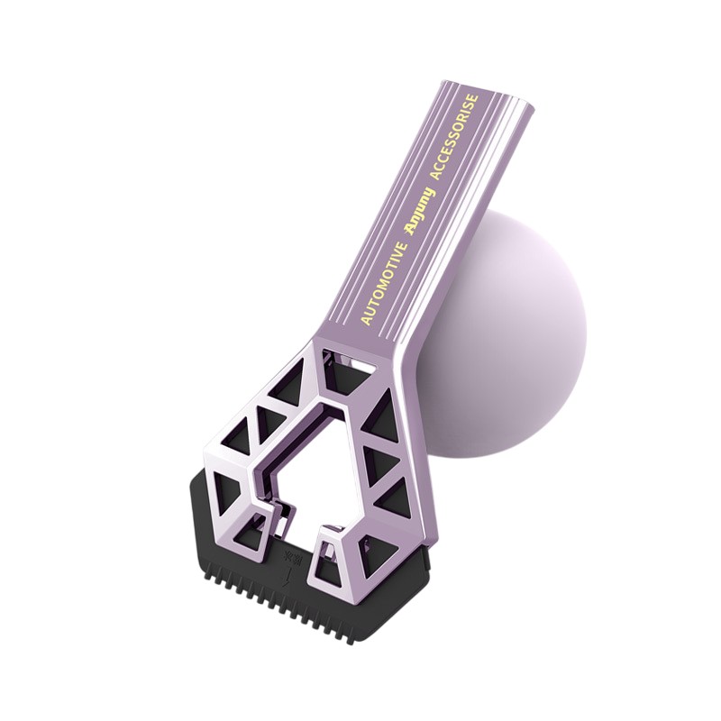 ✨TOATE PRODUSELE✨ - Racleta Auto pentru Zapada cu un Capat, , Universala, Deszapezire Masina, cu Maner, Ergonomic, Detasabila, pentru Geamuri si Caroserie, Usor de Utilizat, 23.5x4.3 cm, Mov