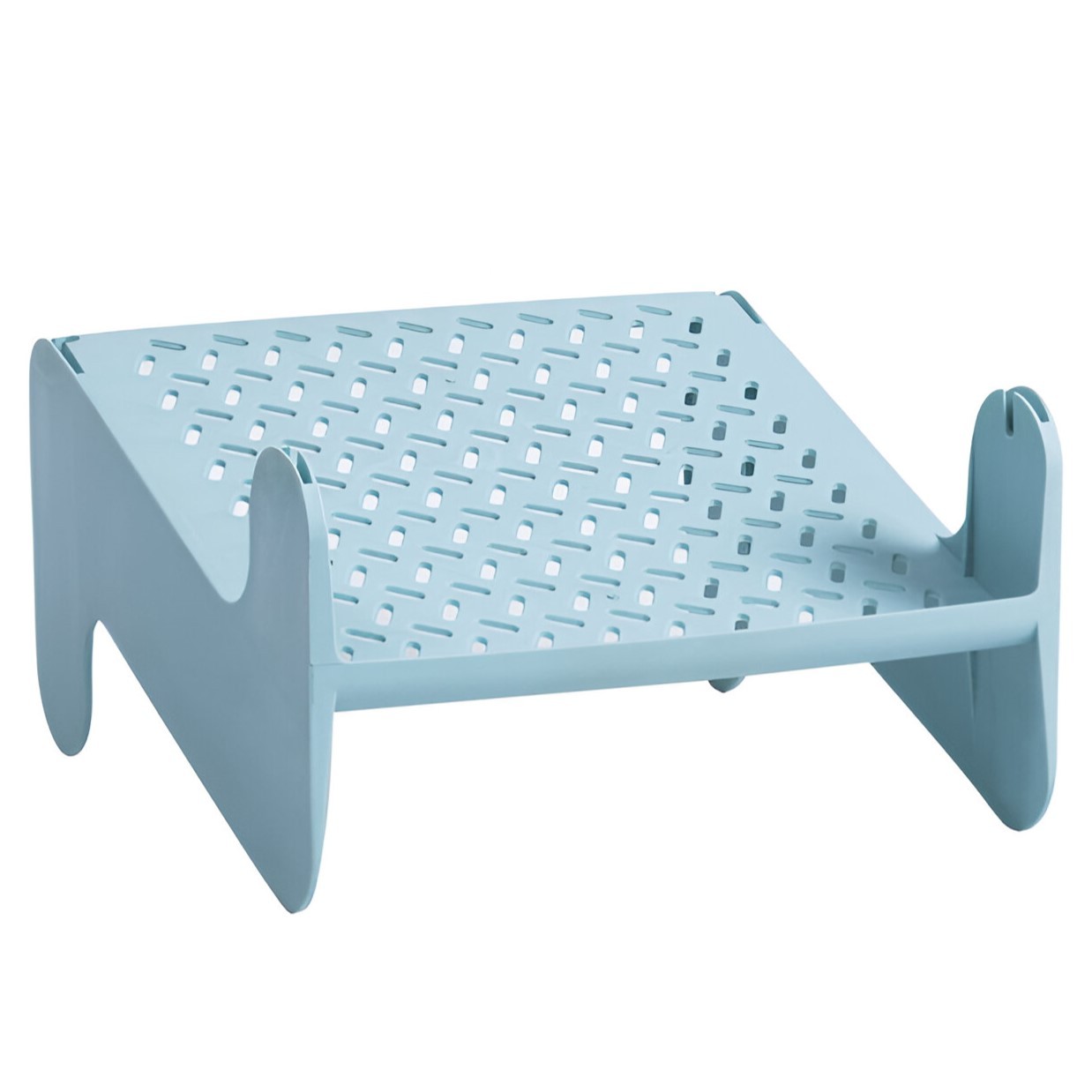 Produse ingrijire incaltaminte - Suport pentru Pantofi, , cu Doua Straturi, Organizator, Antiderapant și Durabil, 26x24.8x16 cm, Albastru